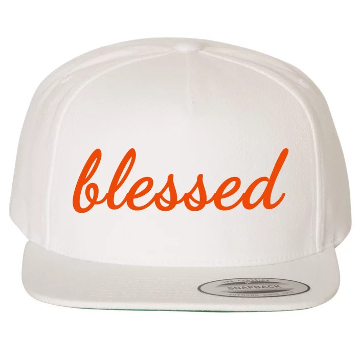 Blessed Orange Christian Wool Snapback Cap