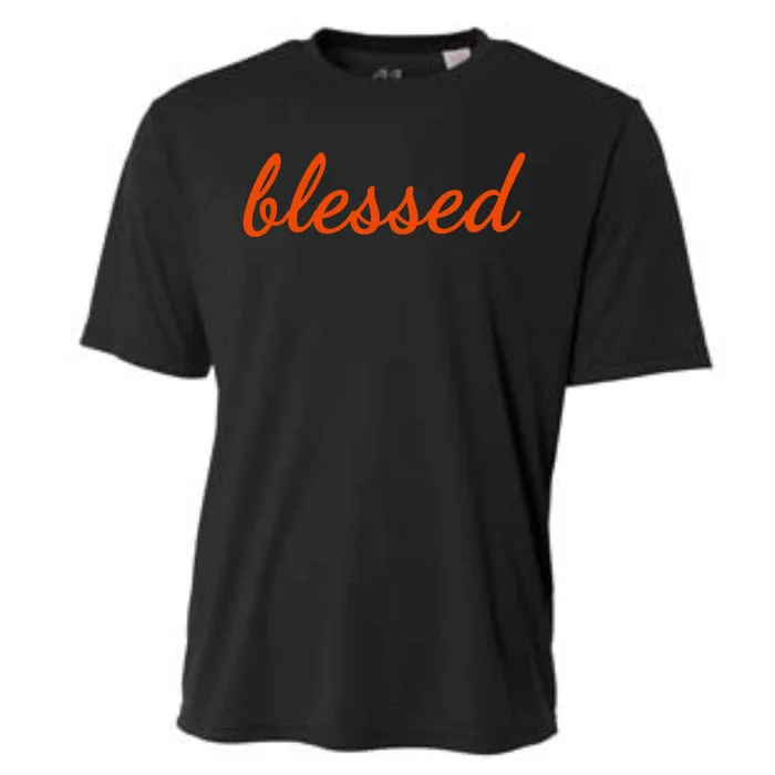 Blessed Orange Christian Cooling Performance Crew T-Shirt