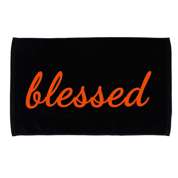 Blessed Orange Christian Microfiber Hand Towel