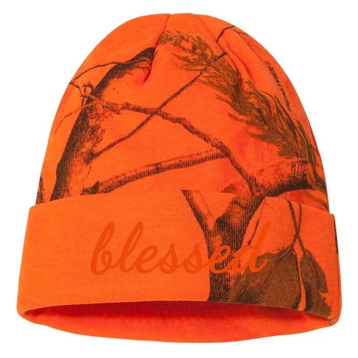 Blessed Orange Christian Kati - 12in Camo Beanie