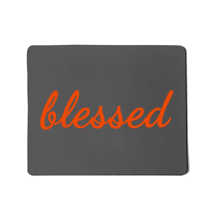 Blessed Orange Christian Mousepad