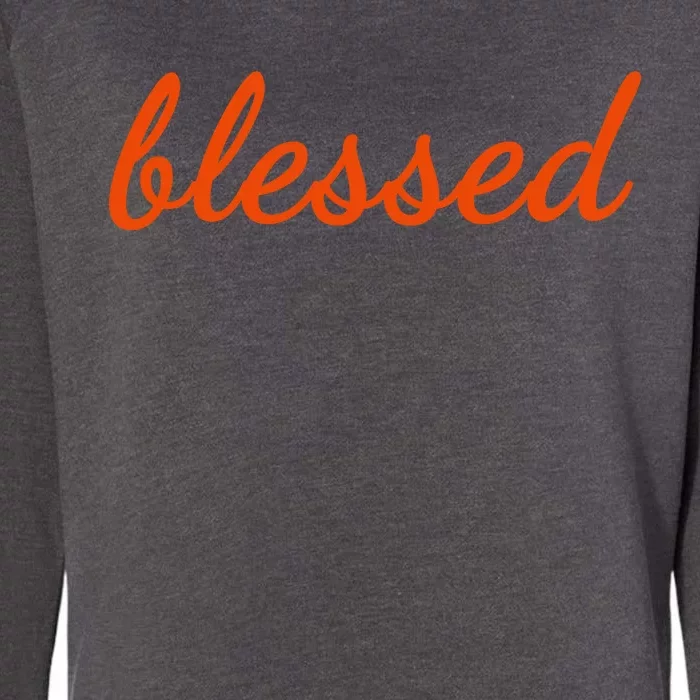 Blessed Orange Christian Womens California Wash Sweatshirt