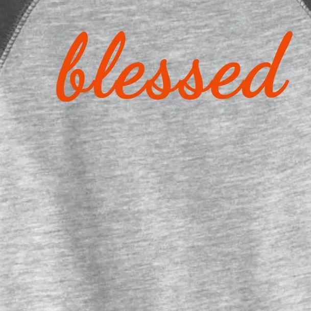 Blessed Orange Christian Toddler Fine Jersey T-Shirt