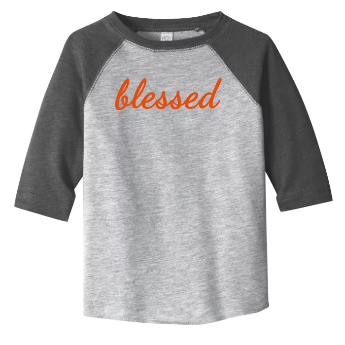 Blessed Orange Christian Toddler Fine Jersey T-Shirt