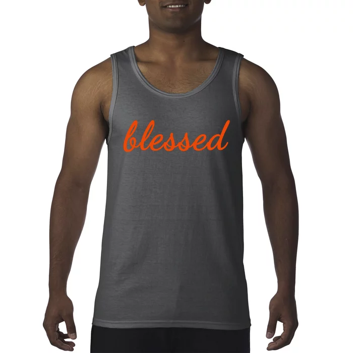 Blessed Orange Christian Tank Top