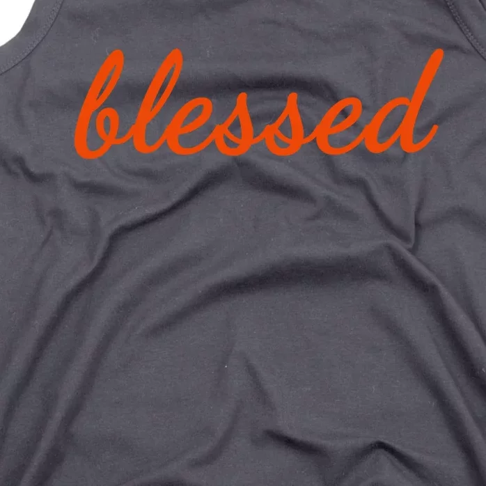 Blessed Orange Christian Tank Top