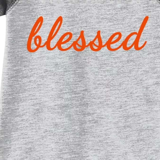 Blessed Orange Christian Infant Baby Jersey Bodysuit