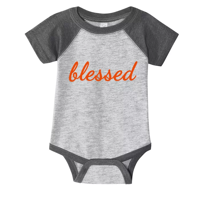 Blessed Orange Christian Infant Baby Jersey Bodysuit