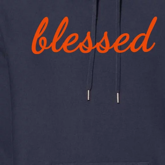 Blessed Orange Christian Premium Hoodie