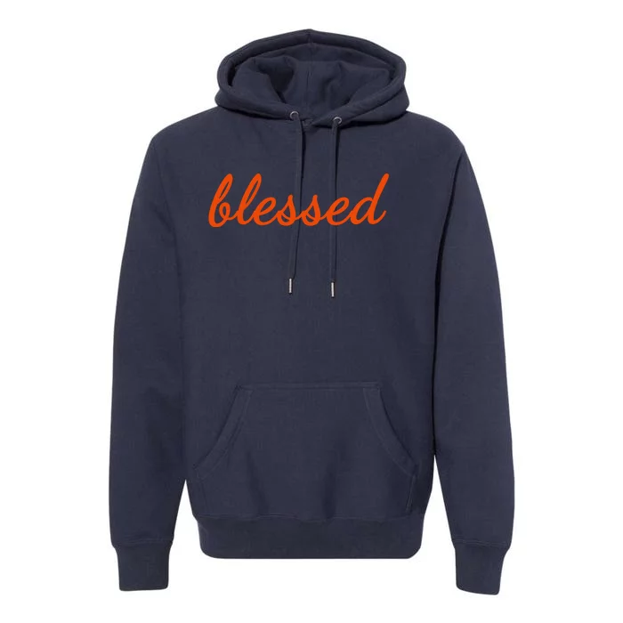 Blessed Orange Christian Premium Hoodie