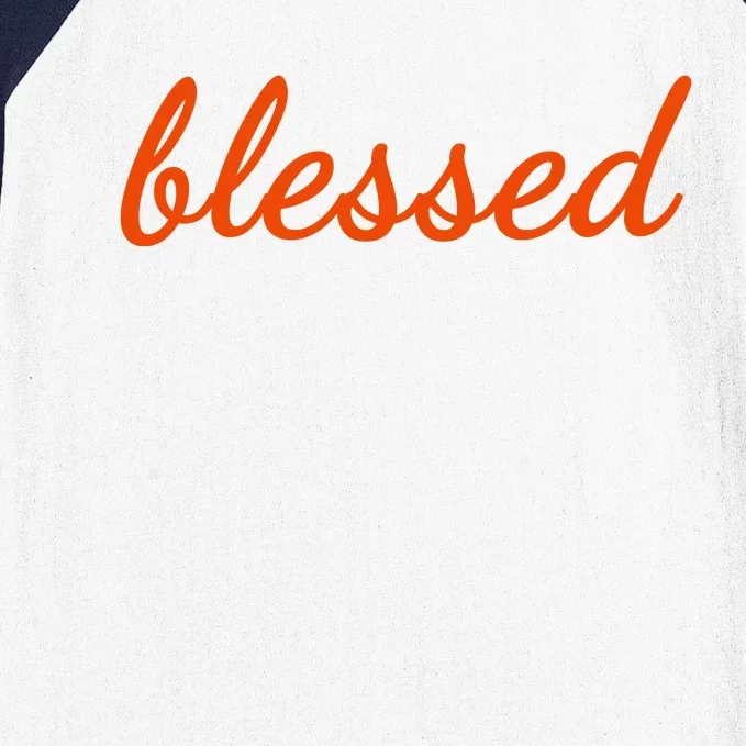 Blessed Orange Christian Baseball Sleeve Shirt