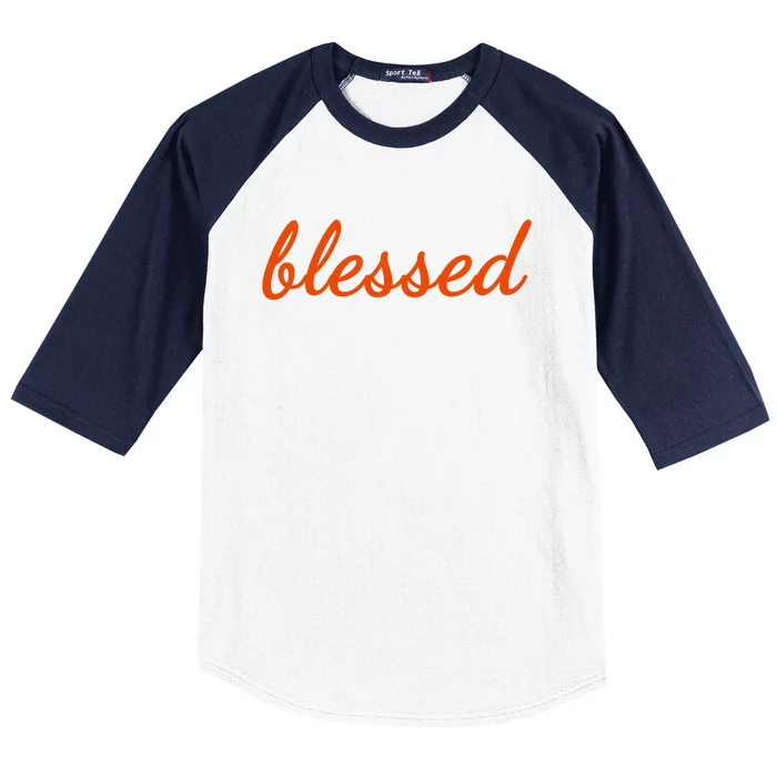 Blessed Orange Christian Baseball Sleeve Shirt