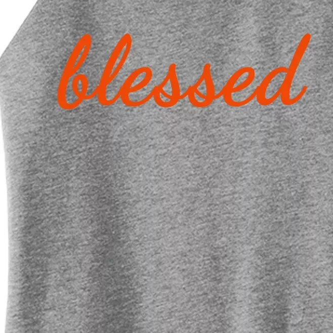 Blessed Orange Christian Women’s Perfect Tri Rocker Tank