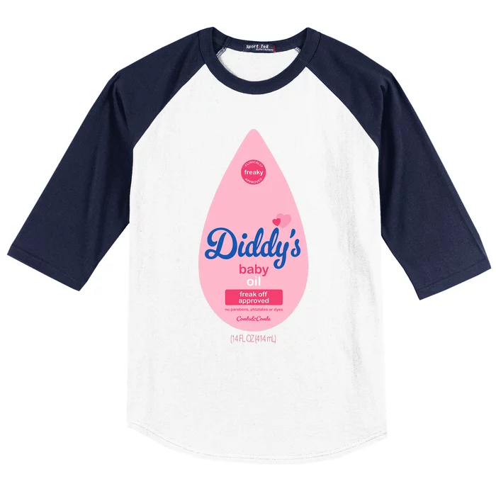 Baby Oil Costume Funny Bottle For Halloween Baseball Sleeve Shirt