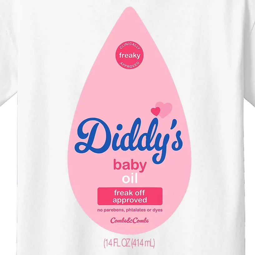 Baby Oil Costume Funny Bottle For Halloween Kids T-Shirt