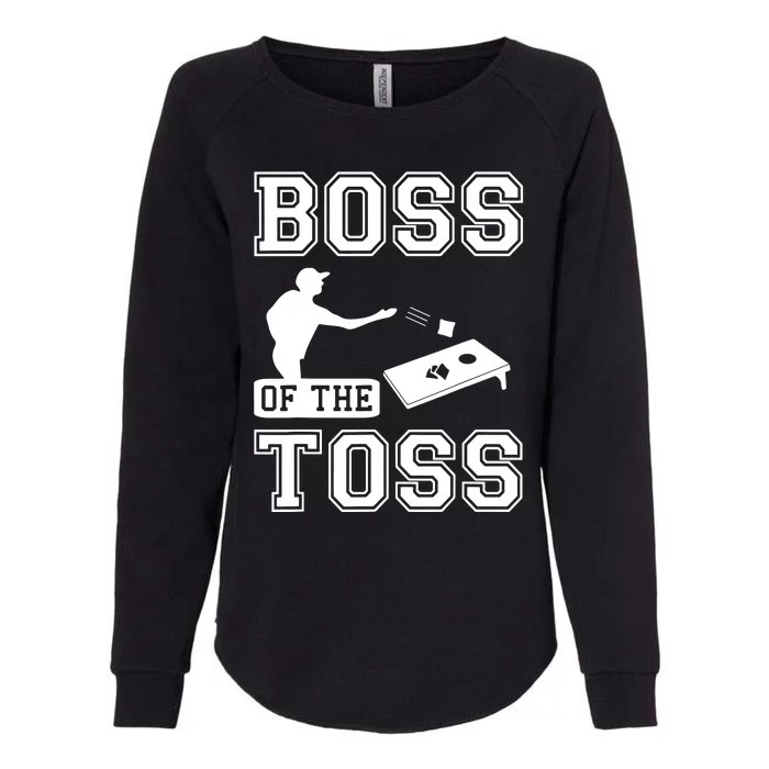 Boss Of Cornhole Game Womens California Wash Sweatshirt