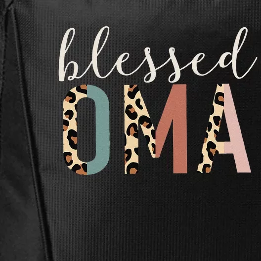 Blessed Oma Cute Leopard Print City Backpack