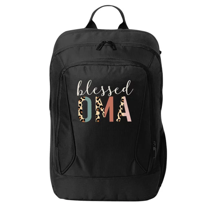 Blessed Oma Cute Leopard Print City Backpack