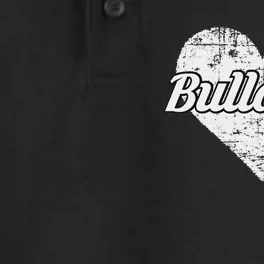 Bulldogs Over Distressed Heart Lawrence County Dry Zone Grid Performance Polo