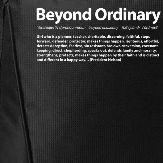 Beyond Ordinary Definition City Backpack