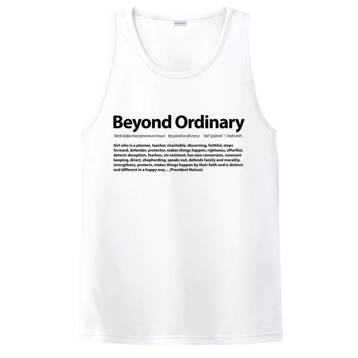 Beyond Ordinary Definition Performance Tank