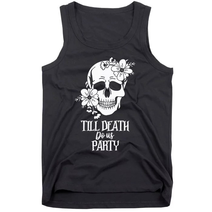 Bride or Die Skull Halloween Gothic Style Bachelorette Party Tank Top