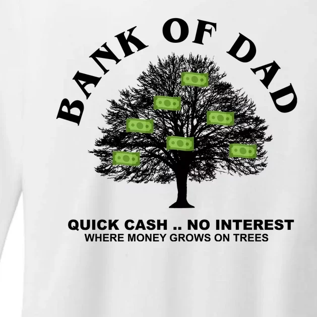 Bank Of Dad Quick Cash No Interest Funny Gift Womens CVC Long Sleeve Shirt