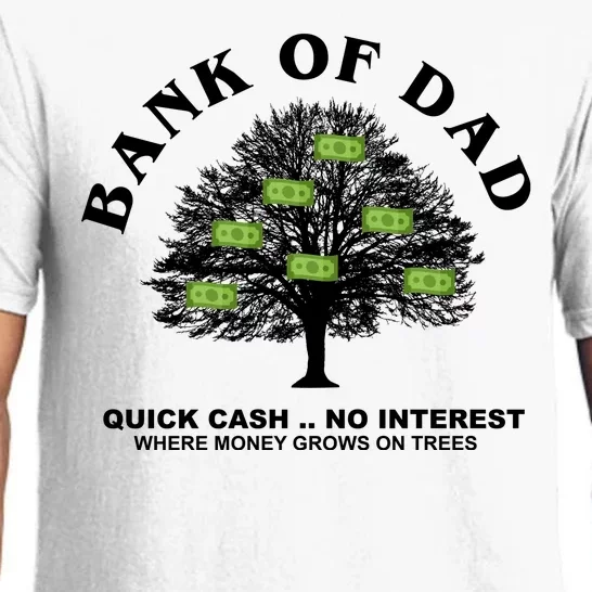 Bank Of Dad Quick Cash No Interest Funny Gift Pajama Set