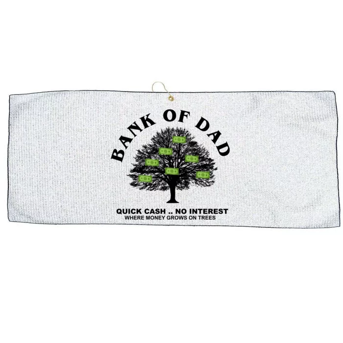 Bank Of Dad Quick Cash No Interest Funny Gift Large Microfiber Waffle Golf Towel