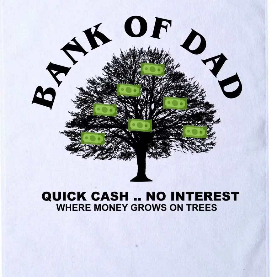 Bank Of Dad Quick Cash No Interest Funny Gift Platinum Collection Golf Towel