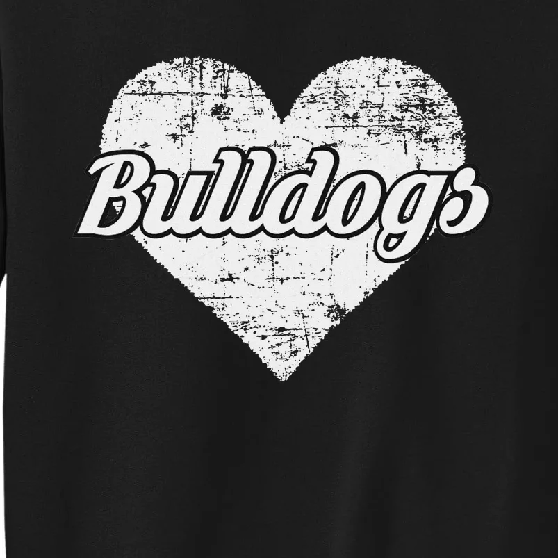 Bulldogs Over Distressed Heart Lawrence County Sweatshirt