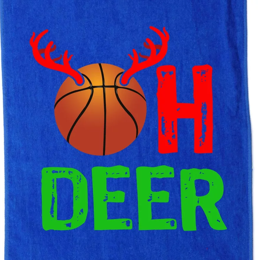 Basketball Oh Deer Great Gift Funny Christmas Reindeer Top Platinum Collection Golf Towel