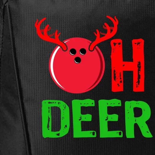 Bowling Oh Deer Gift Funny Christmas Reindeer City Backpack