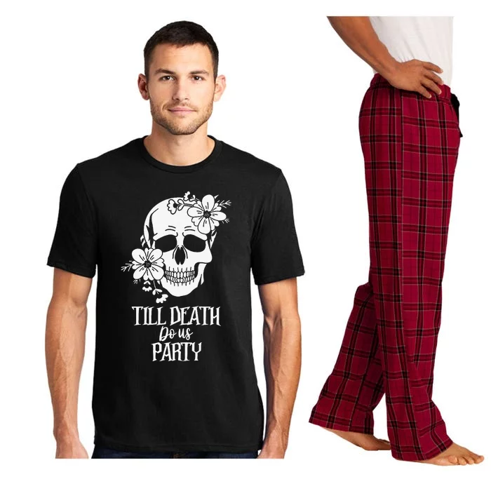 Bride Or Die Skull Halloween Gothic Style Bachelorette Party Pajama Set