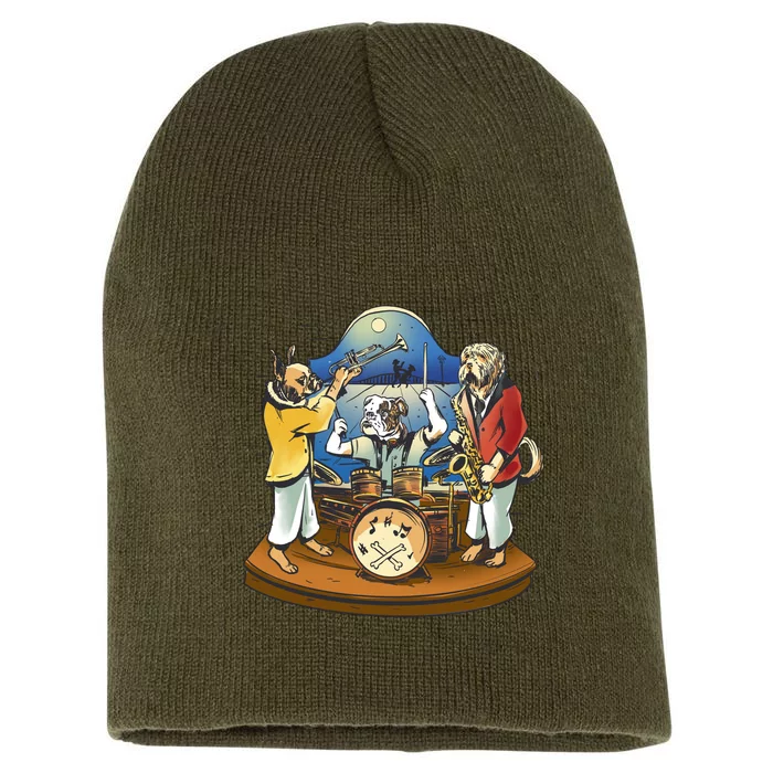 Band Of Dog Musicians Short Acrylic Beanie