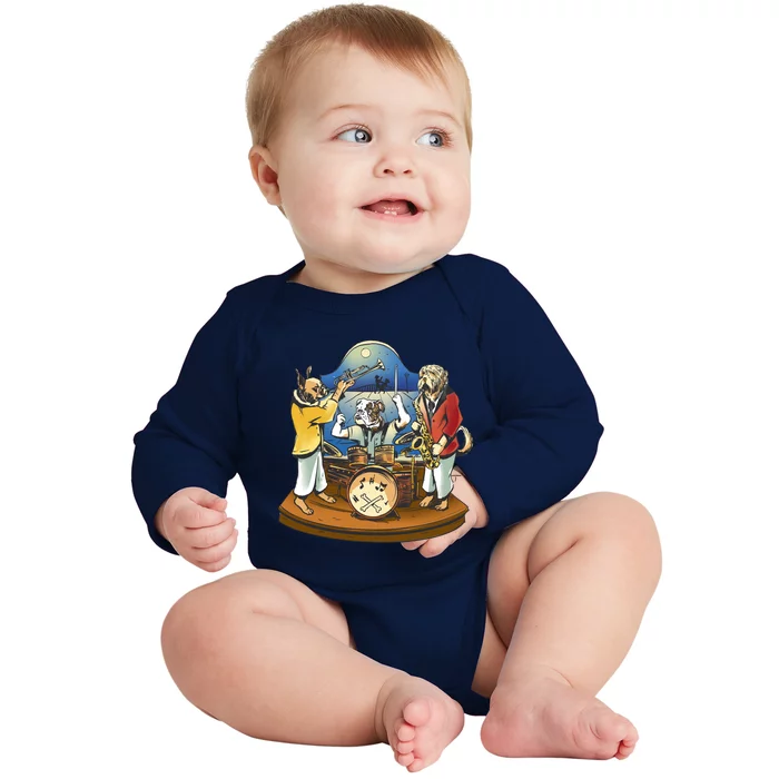 Band Of Dog Musicians Baby Long Sleeve Bodysuit