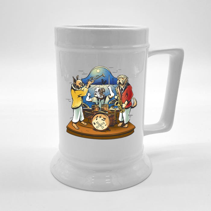 Band Of Dog Musicians Front & Back Beer Stein