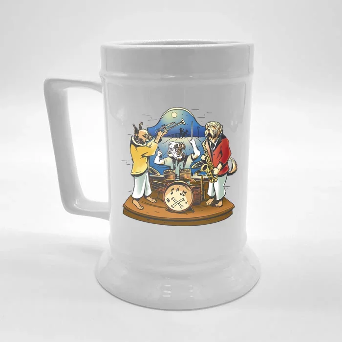 Band Of Dog Musicians Front & Back Beer Stein