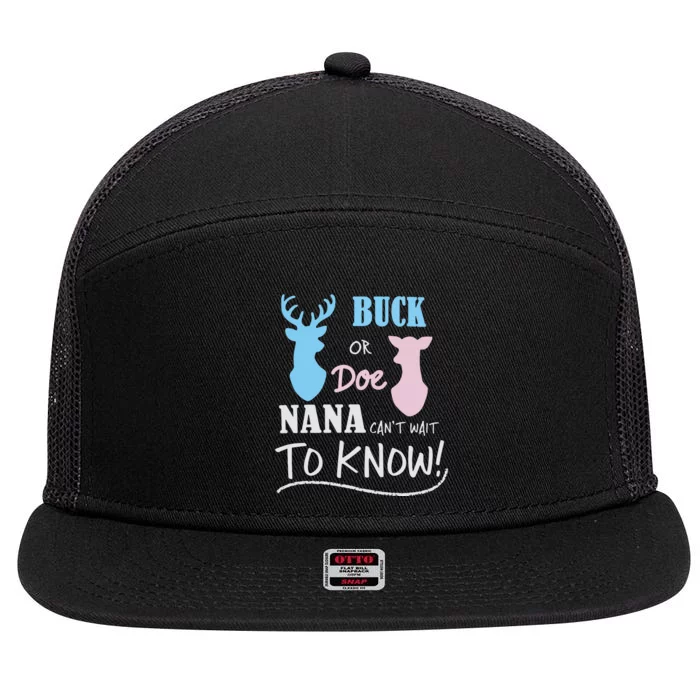 Buck Or Doe Gender Reveal Party 7 Panel Mesh Trucker Snapback Hat