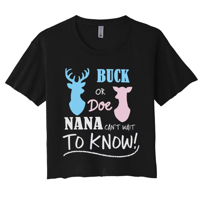 Buck Or Doe Gender Reveal Party Women's Crop Top Tee