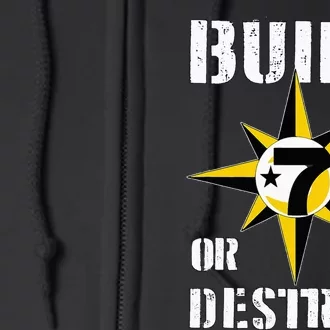 Build Or Destroy Mathematics Allah 5 Percent Godbody Nge God Full Zip Hoodie