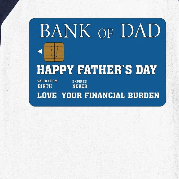 Bank Of Dad Happy Father’S Day Funny Father Gift Baseball Sleeve Shirt