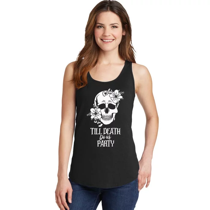 Bride Or Die Skull Halloween Gothic Style Bachelorette Party Ladies Essential Tank