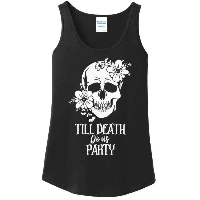 Bride Or Die Skull Halloween Gothic Style Bachelorette Party Ladies Essential Tank