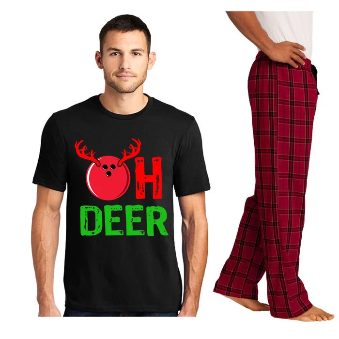 Bowling Oh Deer Gift Funny Christmas Reindeer Pajama Set