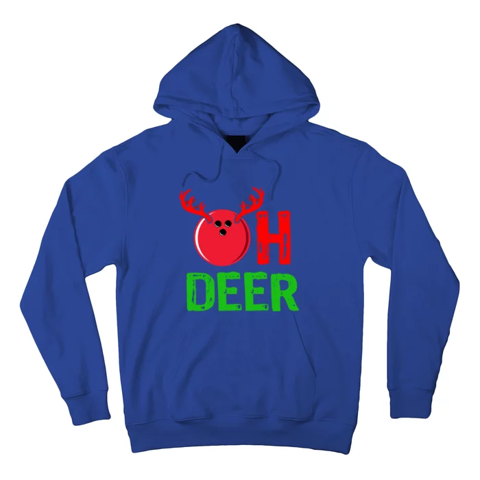 Bowling Oh Deer Gift Funny Christmas Reindeer Hoodie