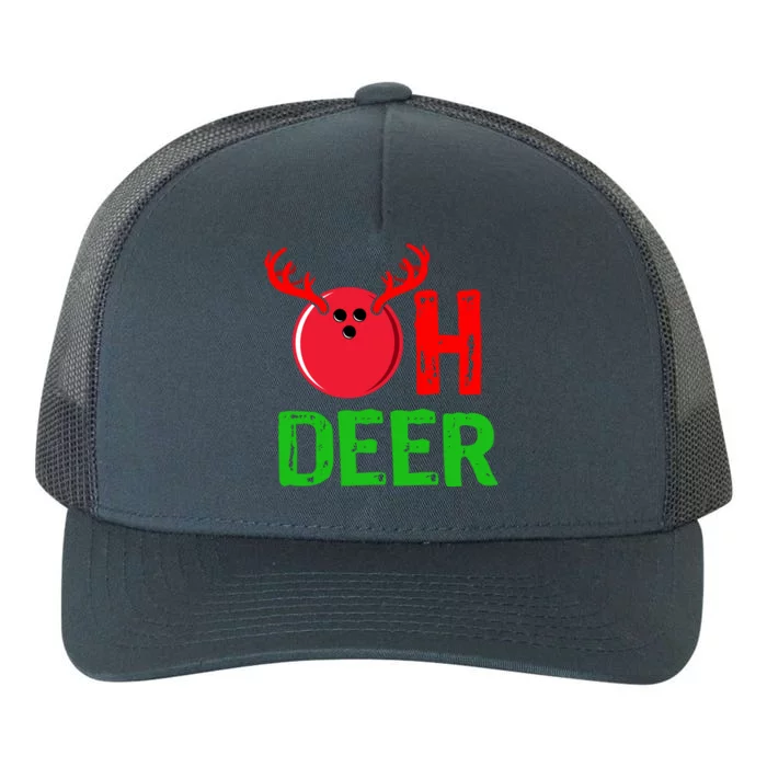 Bowling Oh Deer Gift Funny Christmas Reindeer Yupoong Adult 5-Panel Trucker Hat