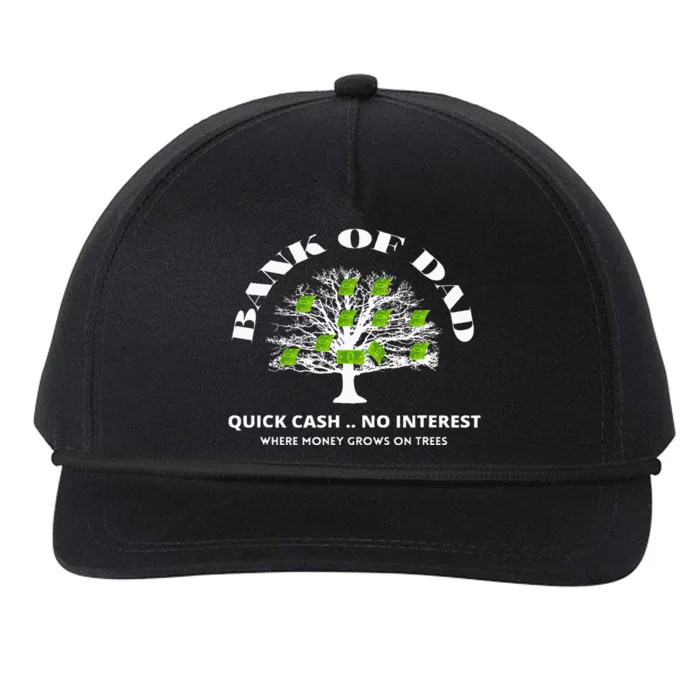 Bank Of Dad.Where Money Grows On Trees Snapback Five-Panel Rope Hat