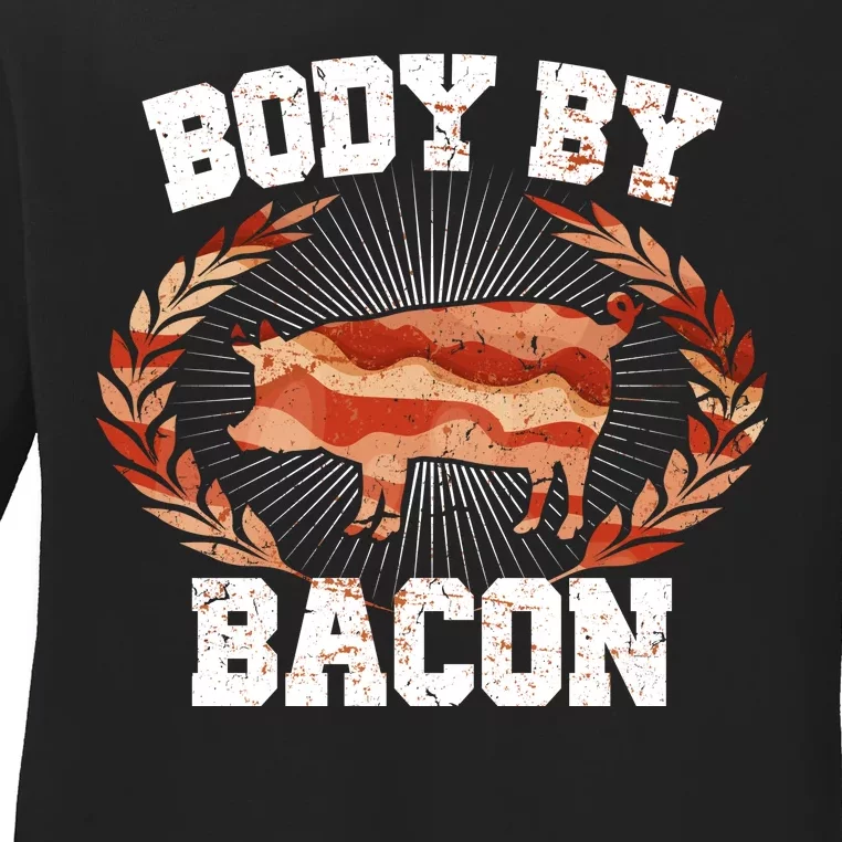 Body By Bacon Ladies Long Sleeve Shirt