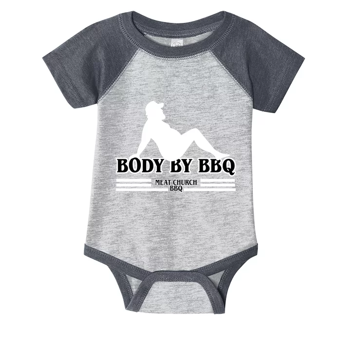 Body By BBQ Vintage Meat Church Infant Baby Jersey Bodysuit